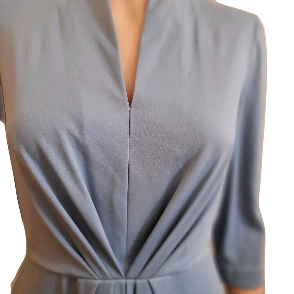 Vintage 60s Blue Pencil Dress Womens S First Lady Church Office Cocktail Middi V - Picture 15 of 16